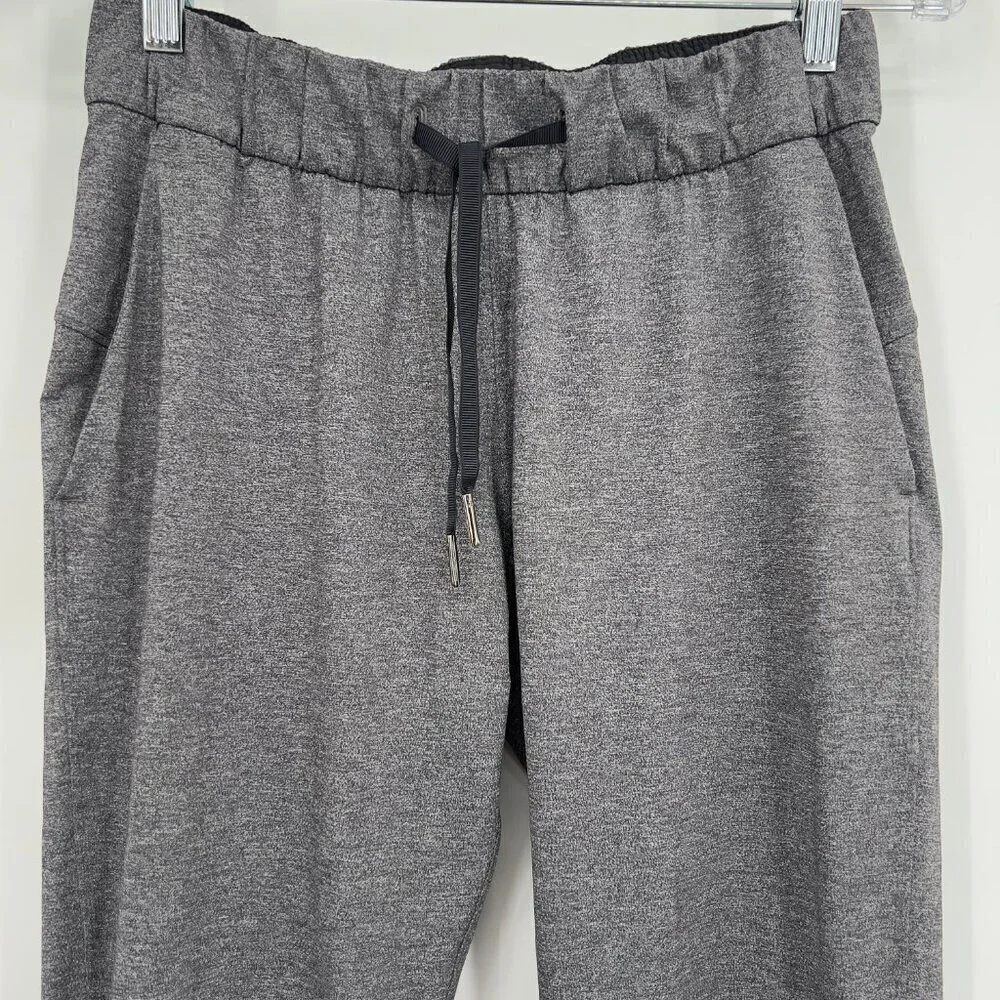 Lululemon Heathered Gray Drawstring Straight Leg Pants Size 4